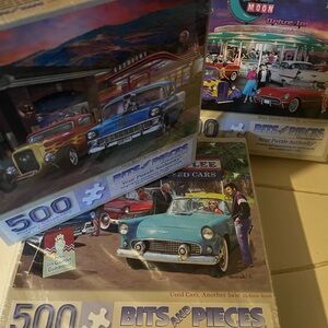 Bits and Pieces 500 Piece Puzzle Set (3 separate puzzles) Never opened
